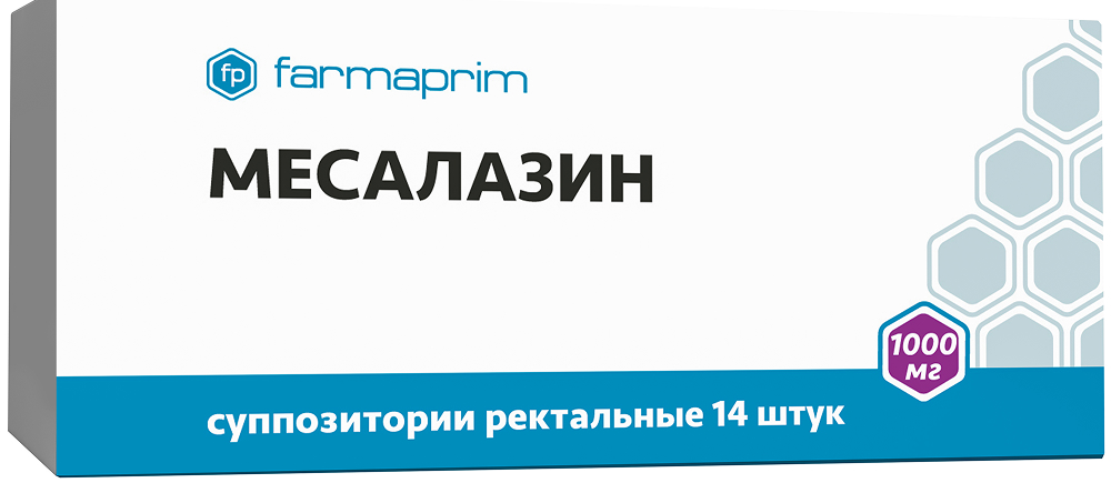 Месалазин 1000мг 14 шт. суппозитории ректальные