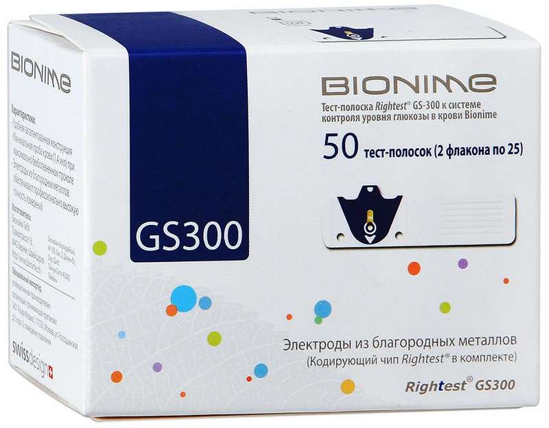 

РАЙТЕСТ (RIGHTEST) ТЕСТ-ПОЛОСКИ GS300 50 шт.