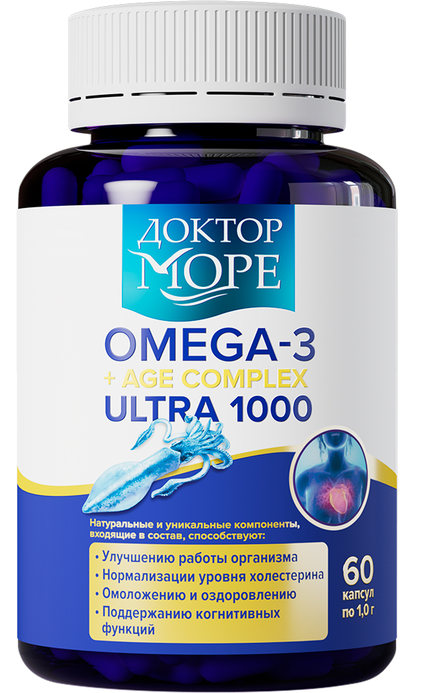 Доктор Море Тихоокеанская Омега 3 + Агэ Комплекс капсулы 60 шт.