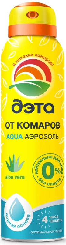 Дэта Аква аэрозоль от комаров/мошек 4 часа 150мл