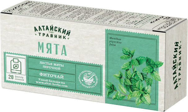 Мята листья фиточай 1,5г 20 шт. фильтр-пакет