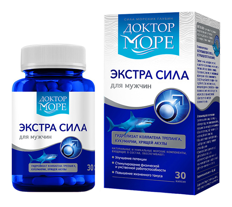 

ДОКТОР МОРЕ ЭКСТРА СИЛА ДЛЯ МУЖЧИН капсулы 0,5г 30 шт.