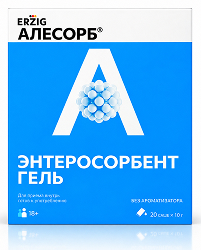 Алесорб энтеросорбент гель эрциг для приема внутрь 10г 20 шт.
