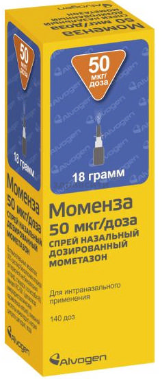 

МОМЕНЗА 50мкг/доза 140 доз (18г) спрей назальный дозированный