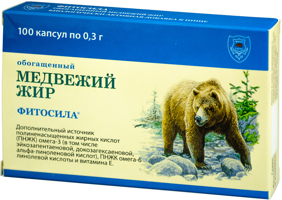 Медвежий Жир Обогащенный капсулы 0,3г 100 шт. РеалКапс