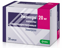 Эманера 20мг 28 шт. капсулы кишечнорастворимые Крка, д.д., Ново место