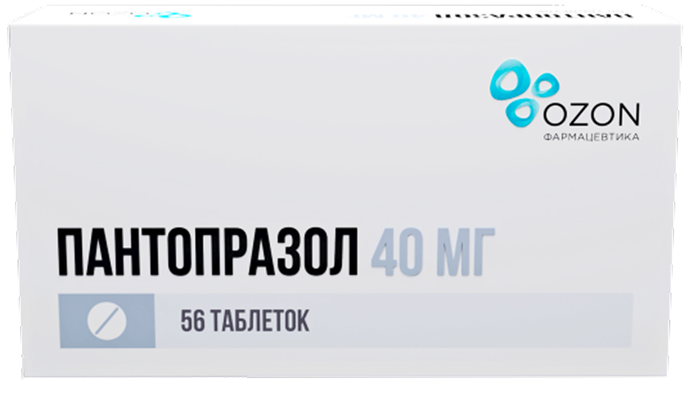 Пантопразол 40мг 56 шт. таблетки кишечнорастворимые покрытые оболочкой