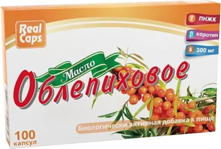 Масло Облепиховое капсулы 300мг 100 шт. РеалКапс