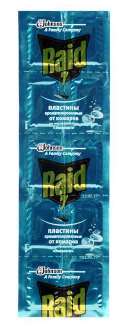 

РЕЙД (RAID) ПЛАСТИНЫ от комаров №10 эвкалипт