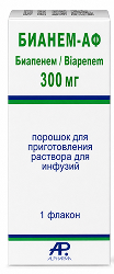 Биапенем-джиэфси 300мг 1 шт. порошок для приготовления раствора для инфузий