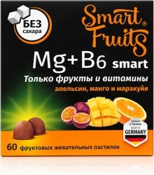 Смарт Фрутс Магний+Витамин В6 Смарт пастилки жевательные 60 шт.