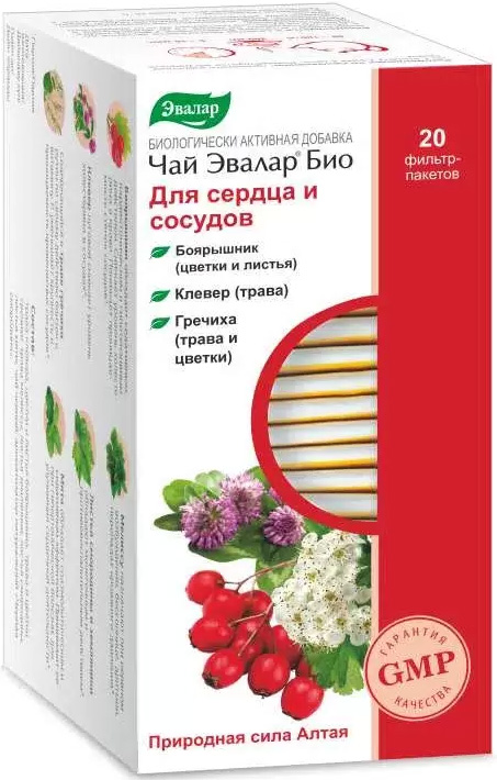 Эвалар био для сердца и сосудов чай 1,5г 20 шт. фильтр-пакет