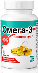 Омега-3 капсулы 60% концентрат 600мг (1г) 90 шт. РеалКапс