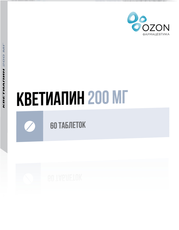 

КВЕТИАПИН таблетки 200 мг 60 шт.