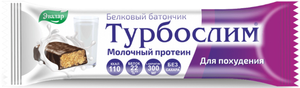 Турбослим батончик для похудения белковый диетический 50г Эвалар