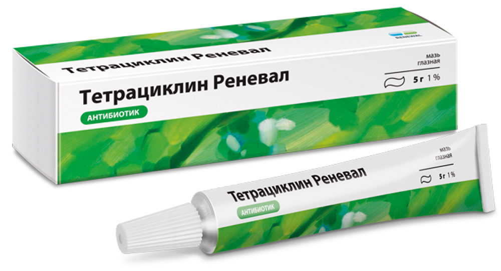 Тетрациклин Реневал 1% 5г мазь глазная