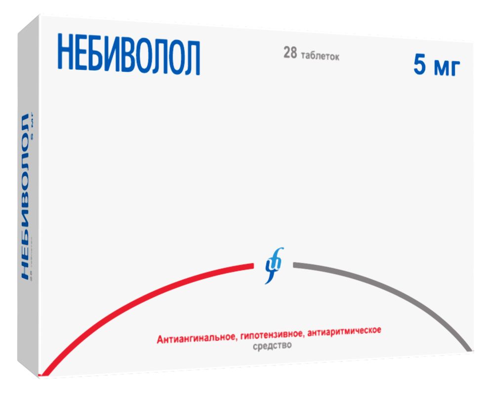 Небиволол 5мг 28 шт. таблетки Изварино