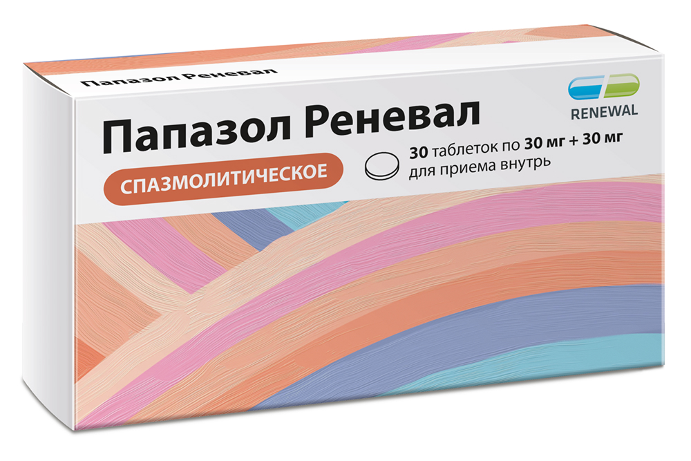 Папазол реневал 30мг+30мг 30 шт. таблетки