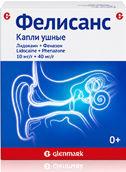 Фелисанс 10мг/г+40мг/г 16г капли ушные