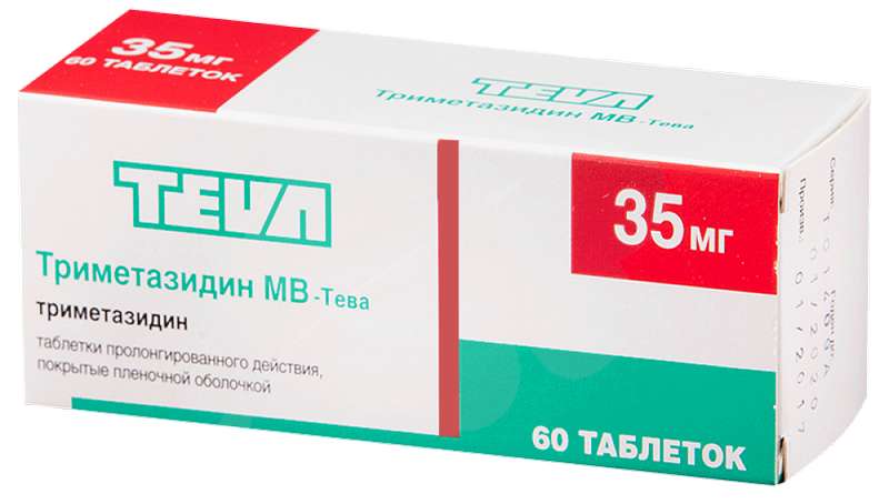ТРИМЕТАЗИДИН МВ-ТЕВА таблетки 35 мг 60 шт.