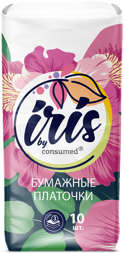 Консумед платочки бумажные трехслойные 10 шт.