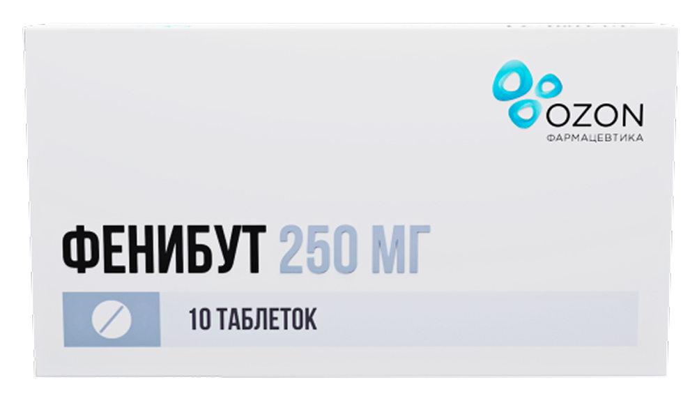 Фенибут 250мг 10 шт. таблетки Озон