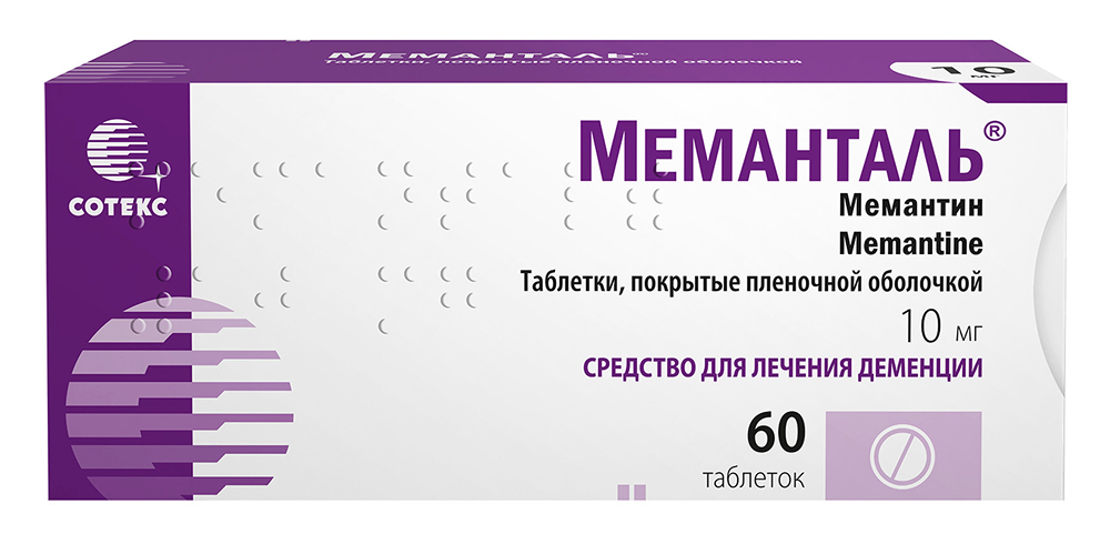 Меманталь 10мг 60 шт. таблетки покрытые пленочной оболочкой Synthon Hispania S.L.