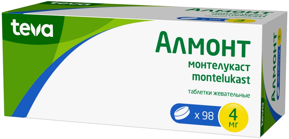 Алмонт 4мг 98 шт. таблетки жевательные