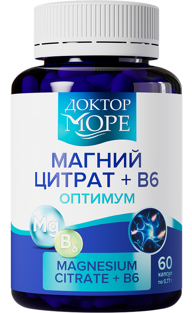 Доктор Море Магний Цитрат+В6 капсулы 60 шт.