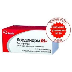 

КОРДИНОРМ таблетки 10 мг 90 шт.