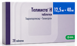 Телмиста Н 12,5мг+40мг 28 шт. таблетки Крка, д.д., Ново место