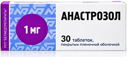 Анастрозол 1мг 30 шт. таблетки покрытые пленочной оболочкой