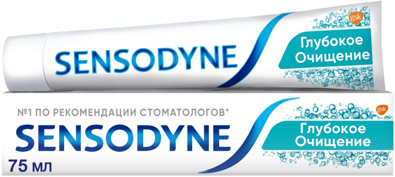 Зубная паста Sensodyne с Фтором для чувствительных зубов, 75 мл