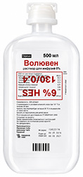 Волювен 6% 500мл 10 шт. раствор для инфузий