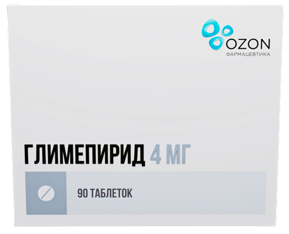 Глимепирид 4мг 90 шт. таблетки