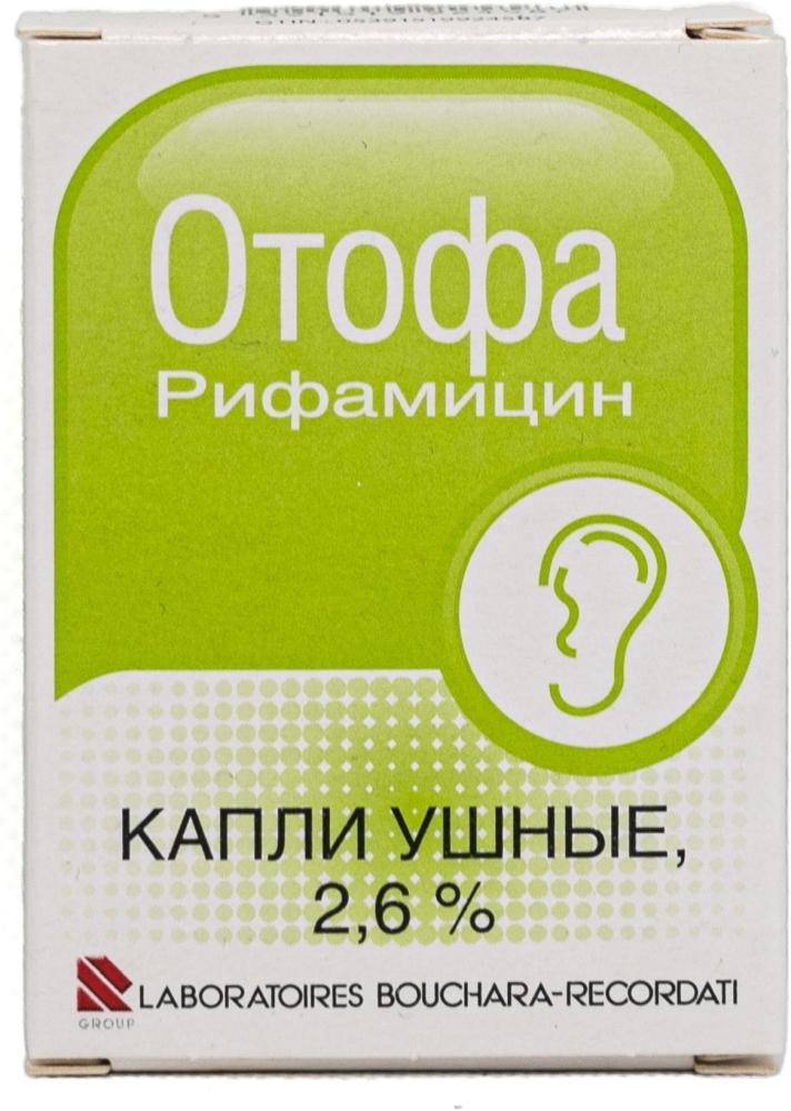 Отофа 2,6% 10мл капли ушные фармастер