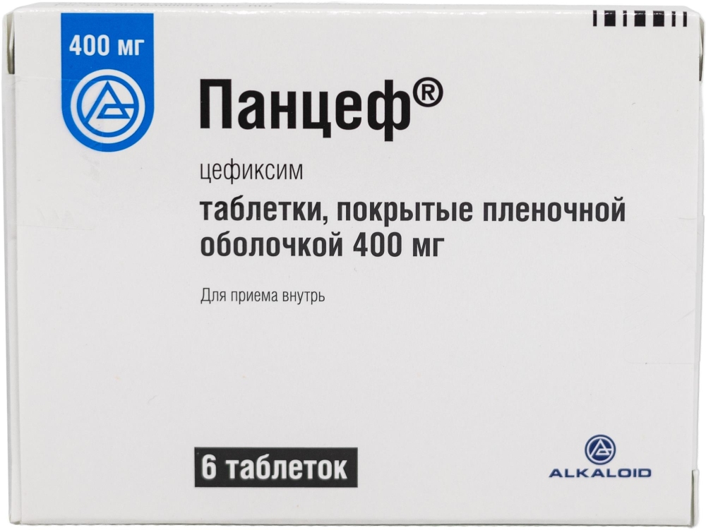 Панцеф 400мг 6 шт. таблетки покрытые пленочной оболочкой