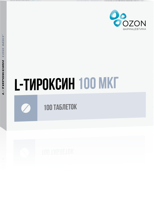

L-ТИРОКСИН таблетки 100 мкг 100 шт.