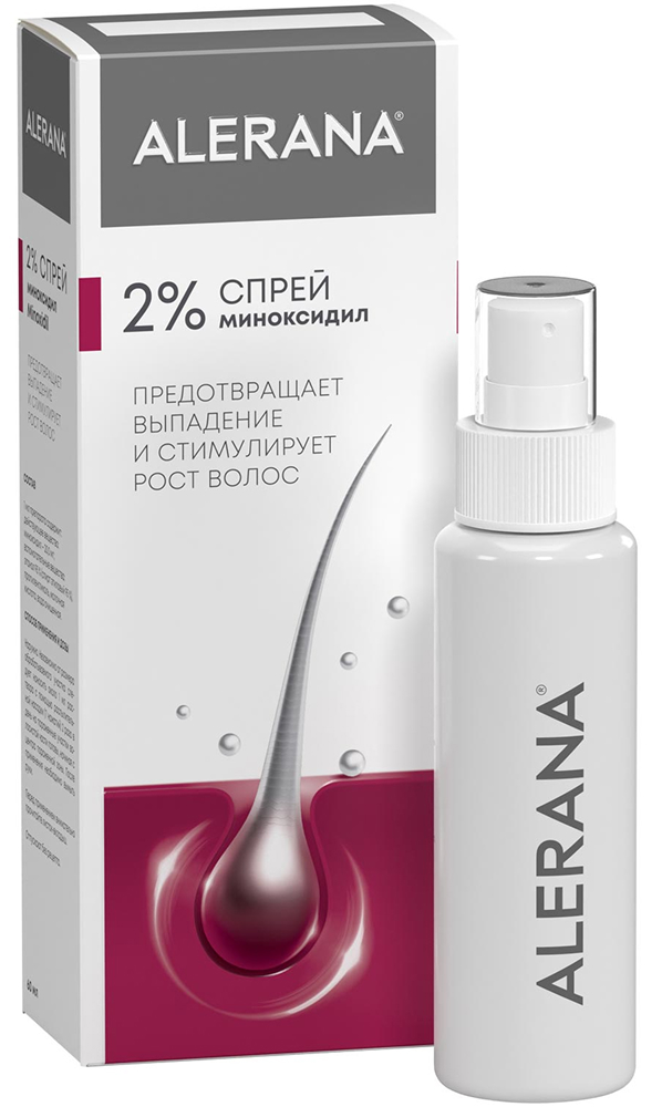 Алерана 2% 60мл спрей для наружного применения