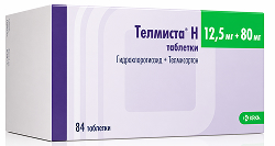 Телмиста Н 12,5мг+80мг 84 шт. таблетки Крка, д.д., Ново место