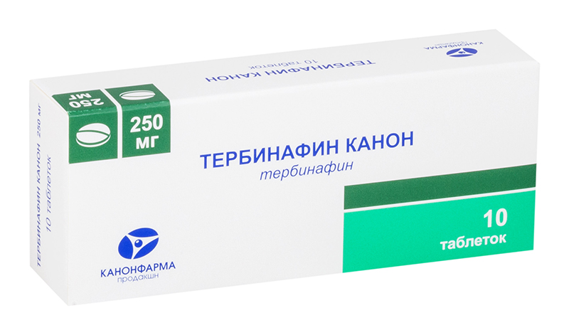 ТЕРБИНАФИН КАНОН таблетки 250 мг 10 шт.