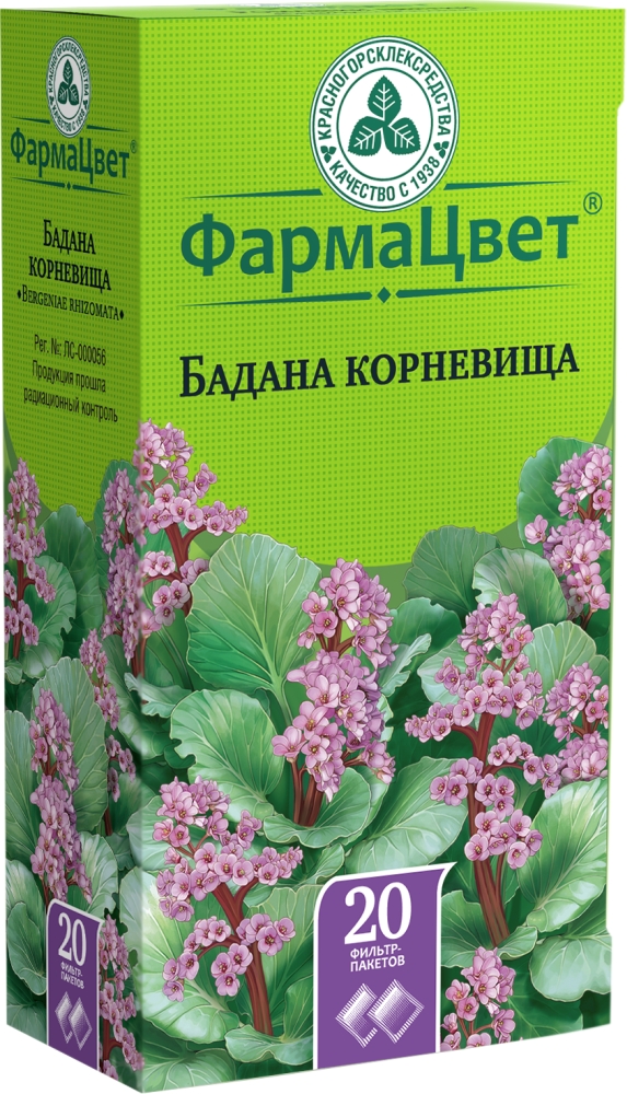Бадан корневище с корнями 1,5г 20 шт. фильтр-пакет