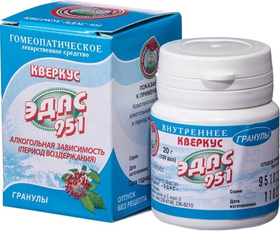 Кверкус Эдас-951 20г гранулы гомеопатические