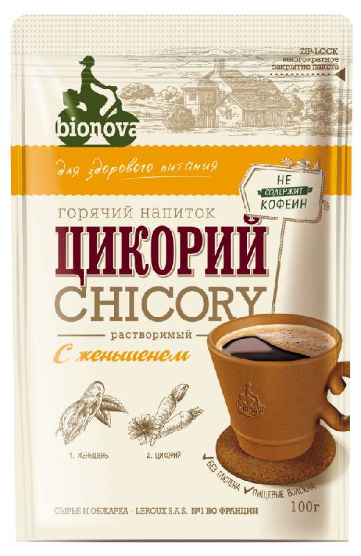 

БИОНОВА цикорий Женьшень 100г