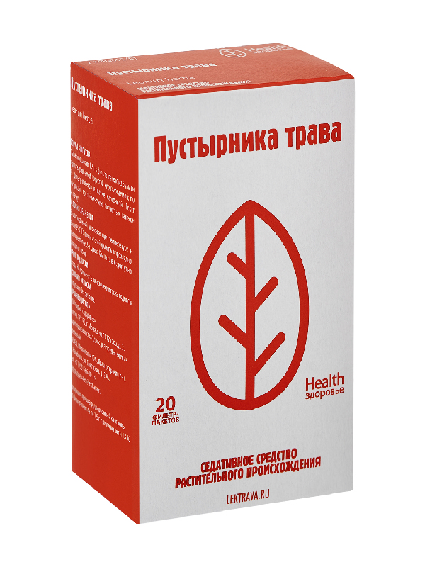 

ПУСТЫРНИКА ТРАВА 1,5г 20 шт. фильтр-пакет Здоровье