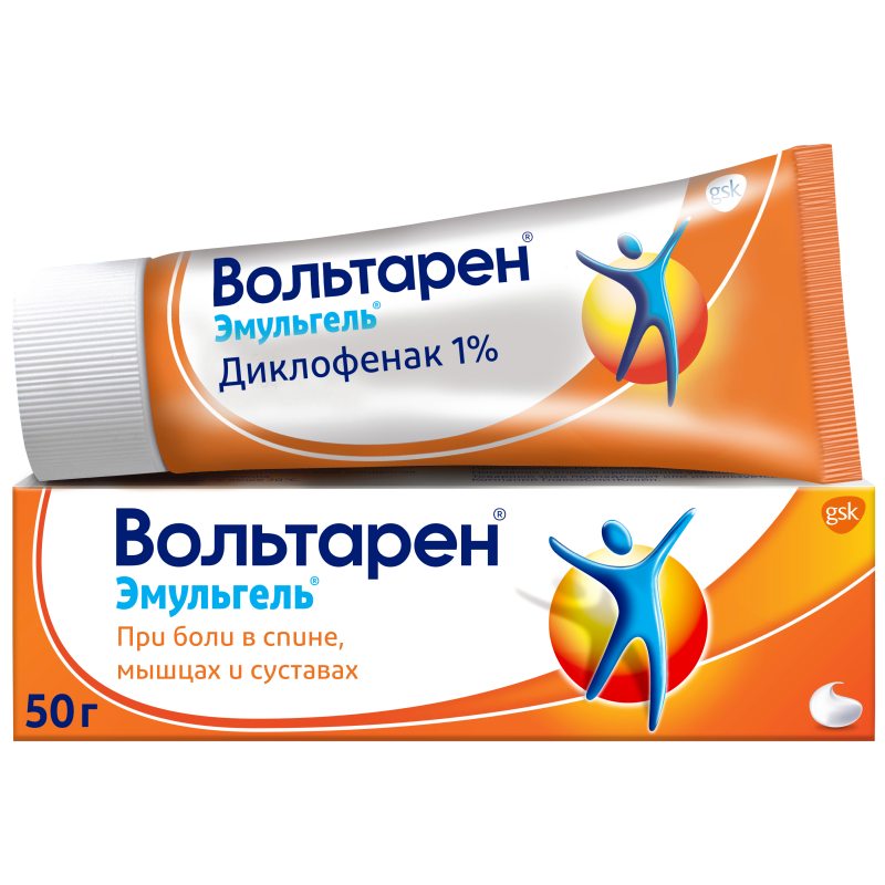 

Вольтарен Эмульгель при боли в спине, мышцах и суставах, гель 1%, 50г