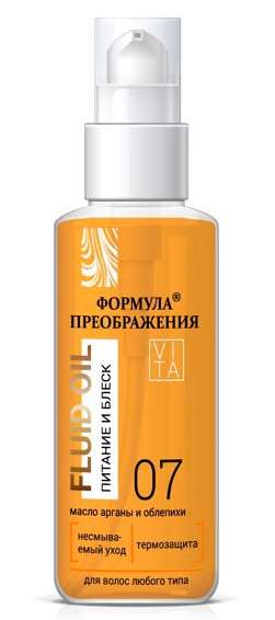 

ФОРМУЛА ПРЕОБРАЖЕНИЯ масло-флюид для волос Аргана/Облепиха 100мл