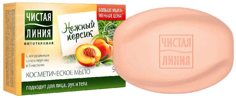 

ЧИСТАЯ ЛИНИЯ мыло косметическое Нежный Персик 90г
