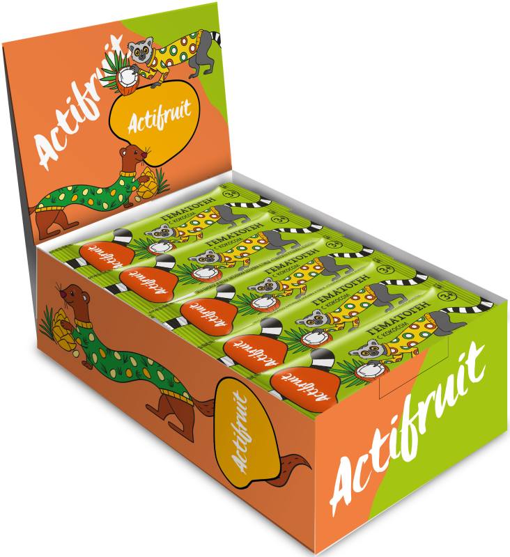 Актифрут Гематоген с кокосом 40г 24 шт.