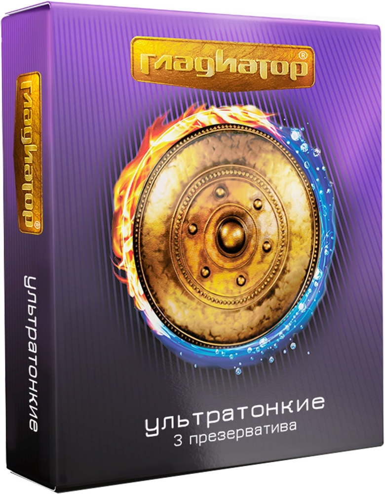 Гладиатор презервативы ультратонкие гладкие 3 шт.
